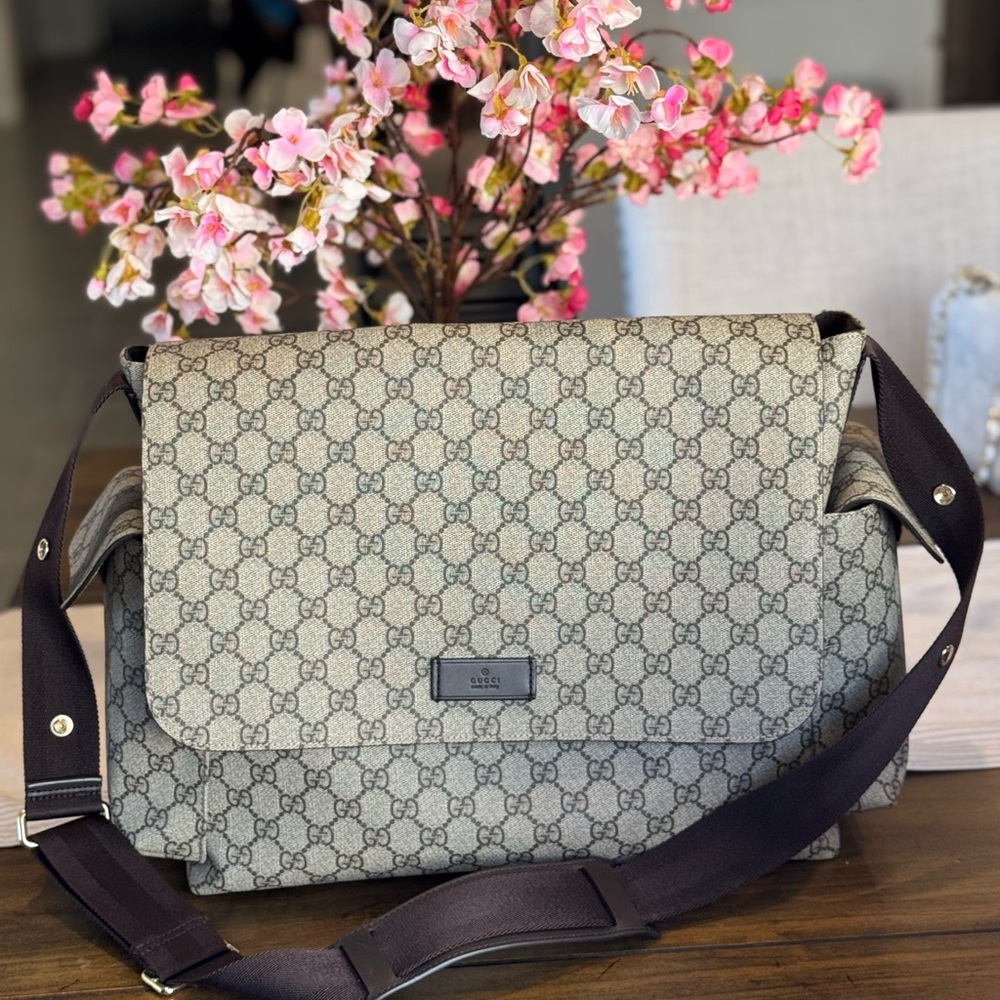 Gucci Monogram Messenger Bag/Diaper Bag